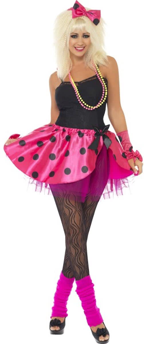 Foute Party Retro Tutu Set Roze | met Tutu Haarband en Handschoenen | maat S (36-38)